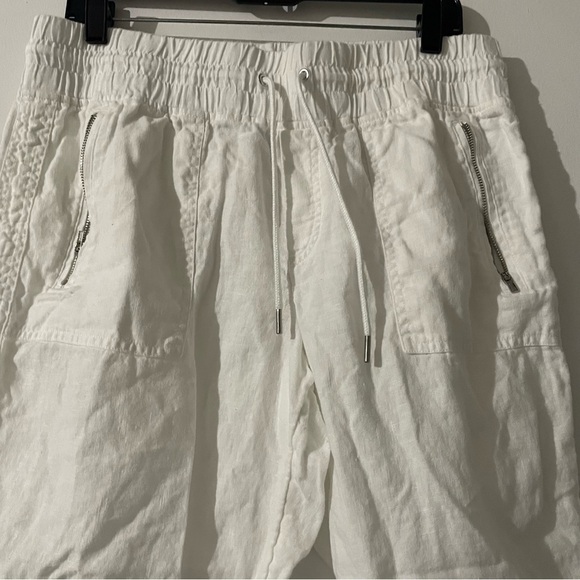 Athleta Cabo 100% linen joggers white 22591 - Picture 8 of 16
